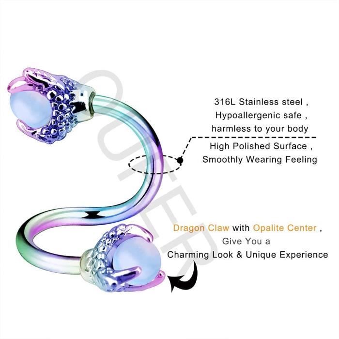 OUFER Helix Piercing Oreille Cartilage Dragon Griffe Piercing