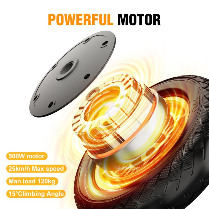 Rcb trottinette électrique pliable 10 avec app, moteur 500w, mode 3  vitesses,portée max 35km, pneus solides, freinage mécanique, écran led, avec  absorption des chocs - Conforama