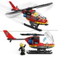 LEGO® 60411 City L’Hélicoptère de Secours des Pompiers, Jouet avec Minifigurines de Pilote Pompier, Cadeau pour Enfants-2