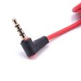 vhbw Câble audio AUX vers prise jack 3,5mm pour les casques d'écoute comme Beats by Dr. Dre MHE12G/A,120cm - microphone-2