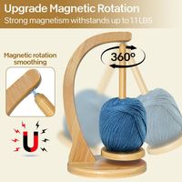 OPUHOHR Support De Laine En Bois, Pour Accessoires De Crochet Et De Tricot, Fil Rotatif Support Bobine De Fil, Cadeau Pour Les Amateurs De Tricot Artisanat Crochet Tricot