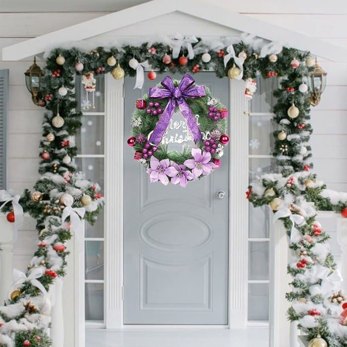 Couronne Porte Noël Artificielle 50 Cm – Pin, Cônes, Déco Hiver, Pour Porte D'entrée, Maison Ou Bureau