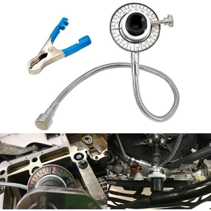 Clé Dynamométrique Avec Jauge D'Angle - Outil De Serrage Précision 1/2 Pour Mécanique Auto Et Bricolage