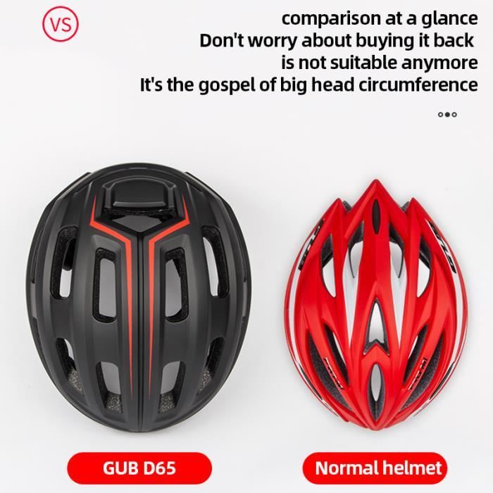 Noir 61 65cm GUB Casque de v lo grande taille pour homme et