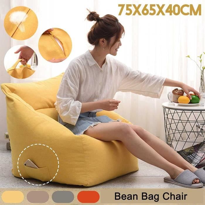 Pouf Poire Géant Sans Remplissage | Taille XL Rouge | Pour Adulte Et Enfant | Intérieur/Extérieur