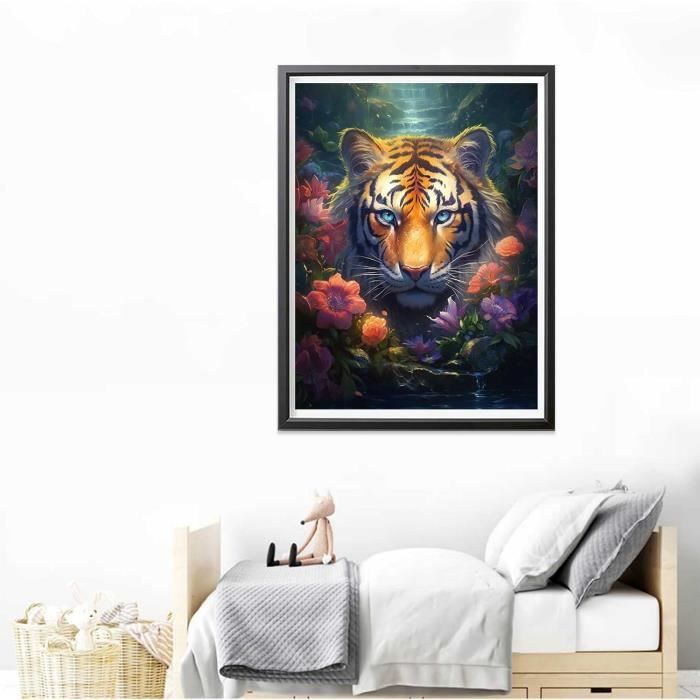Diy Peinture Diamant 5D Kit Complet Tigre Lion Léopard,Point De Croix