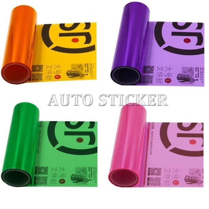 Film Teinte Phare Voiture Noir Fumé - Vinyle Autocollant 30x100cm - Protection Et Style