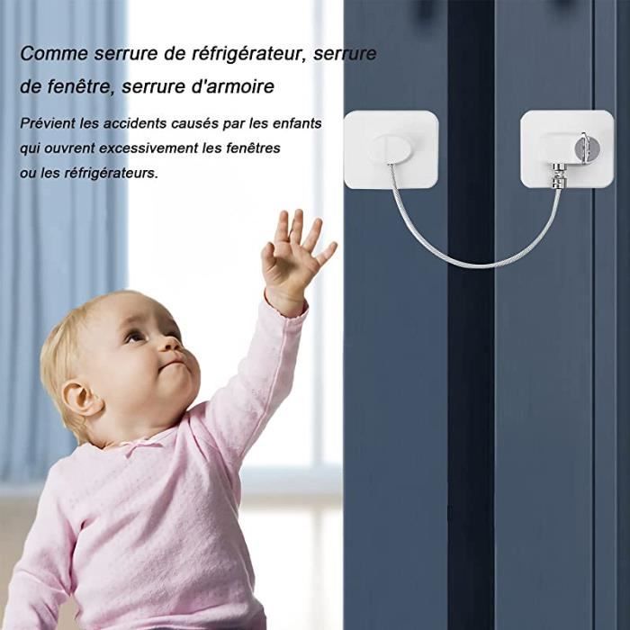 Serrure Sécurité de Bébé Enfant pour Porte Frigo Coincé Verrouillage Kit  Sécurité Bébé - Cdiscount Puériculture & Eveil bébé