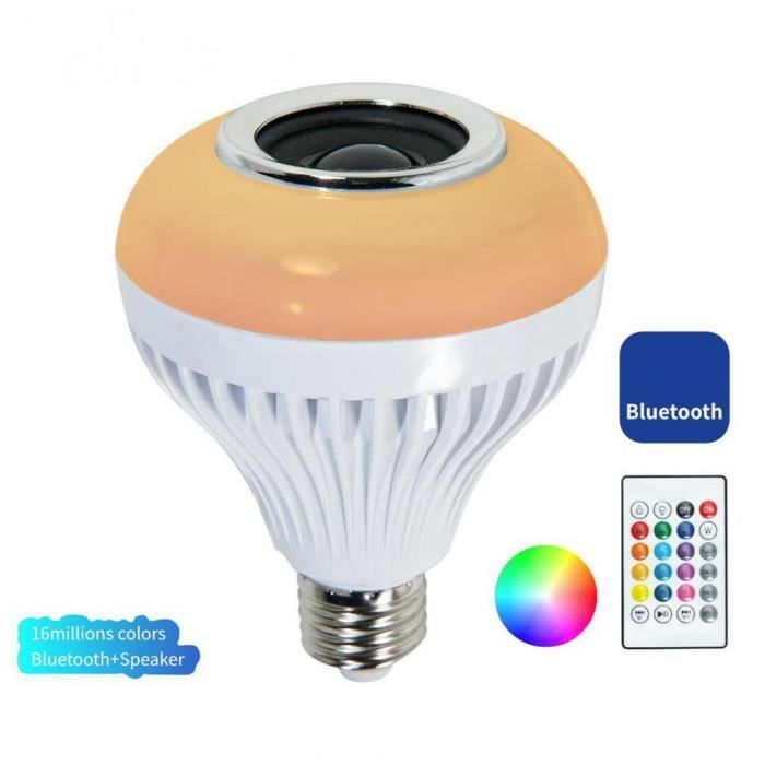 5-7W Sans Fil Bluetooth Haut-Parleur Lampe LED RVB Musique Ampoule E27  Dimmable, 6500K Blanc Froid - Cdiscount Maison