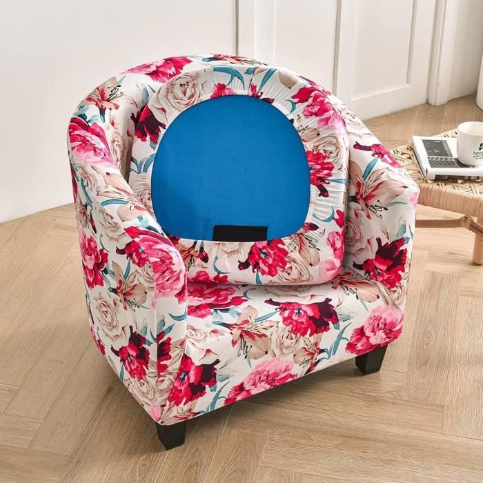 Housse De Fauteuil Meigeh 2 Pièces - Tissu Stretch Doux - Pour Fauteuil Tullsta Et Club