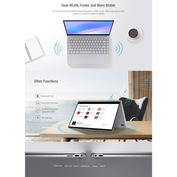 Ordinateur Portable-BMAX Y13 Notebook PC Portable-Windows2