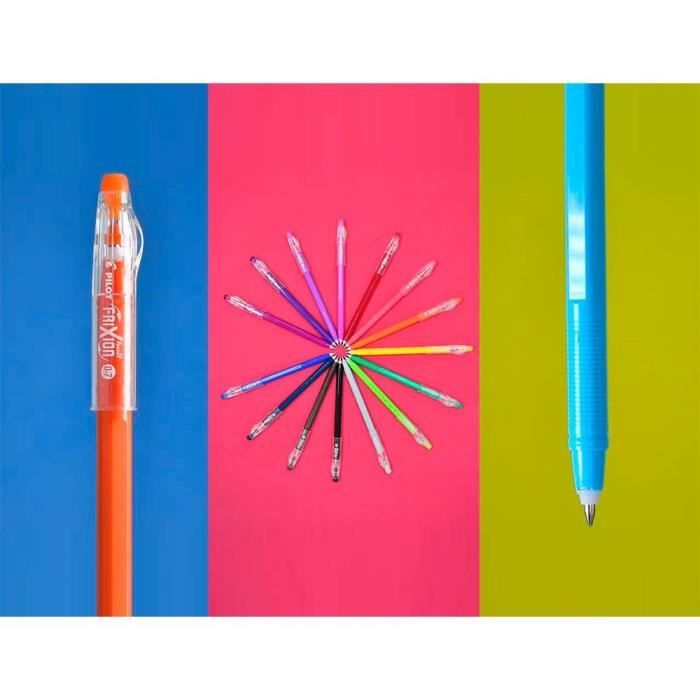 Lot De 3 Stylos Roller Pilot Frixion Ball Sticks Pointe Moyenne Rose Corail