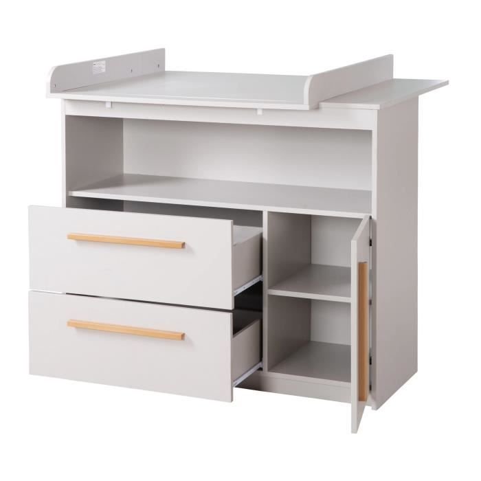ROBA Commode à Langer Lea - Plan Amovible - Poignées en Bois Massif ...