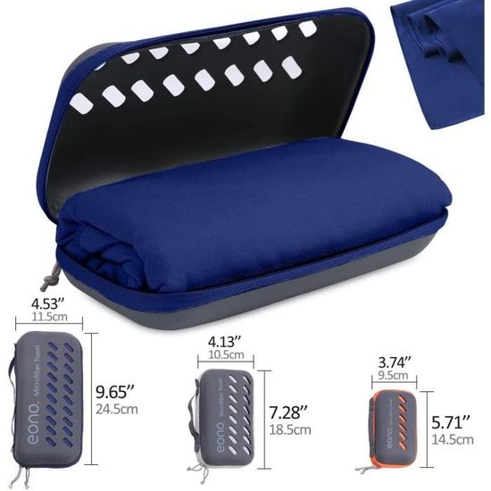 Eono by Serviette en Microfibre Microfiber Towel Sechage Rapide Ultra absorbante Format Ultra Compact. Parfaite12 Cdiscount Maison