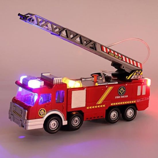 VAILANG Pulvérisation deau Camion Jouet Pompier Camion De Pompier Voiture Musique Lumière Jouets Éducatifs Garçon Enfants Jouet Cadeau Pulvérisation Camion deau 