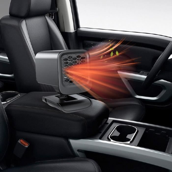 Chauffage De Voiture 3-en-1, 12V 120W Chauffage Auto Réglable Ventilateur Tableau De Bord De Voiture Chauffage Électrique Ventilateur De Refroidissement Pare-Brise Dégivrage