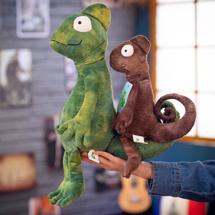 Acheter Poupée lézard à crinière verte simulée, jouet en peluche caméléon,  Animal, cadeau, jouets pour enfants