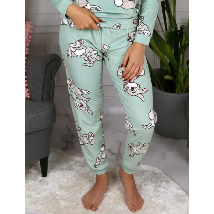 DISNEY Bambi Pyjama femme avec pantalon long pyjama manches