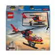 LEGO® 60411 City L’Hélicoptère de Secours des Pompiers, Jouet avec Minifigurines de Pilote Pompier, Cadeau pour Enfants-5