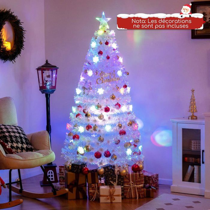 Sapin Fibre Optique Blanc