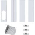Kit d'étanchéité de fenêtre pour climatisation mobile, volet orientable en PVC avec adaptateur de tuyau de 15 cm, tuyau d'évacuation