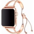 38mm-40mm pink Bracelet Pour Apple Watch iWatch SE Série 6 5 4 3 2 1,Femme Sangle Bande Montre Bracelets en Acier Inoxydable-0