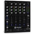 Skytec STM-7010 - Table de Mixage DJ 4 canaux, USB, Jack 3,5, interrupteur Talkover, crossfader remplaçable, sortie Booth réglable-0