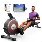 Rameur d'appartement – MERACH - 16 Niveaux de Résistance magnétique - Max 160 kg - Écran LCD - Compatible Kinomap – Gris foncé