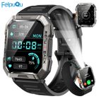 FEIPUQU Montre Connectée Homme,Montre Sport étanche 2.01" avec Batterie 900mAh,Lampe de poche,100+ Sports,Fitness Tracker- Android