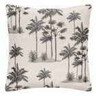 ATMOSPHERA CRÉATEUR D'INTÉRIEUR Housse de coussin "Palm" noir et blanc 40x40cm - Atmosphera createur d'interieur
