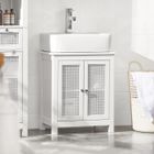 SoBuy BZR35-W Meuble sous-Lavabo sous-Vasque à 2 étages et 2 Portes de Salle de Bain - 50 x 33 x 60cm
