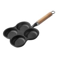 Non-Stick Poêle avec 4 Trou Pancake Pan Frit Oeuf Hamburger Pan pour le Petit Déjeuner La Fabrication de Cuisson, compact En