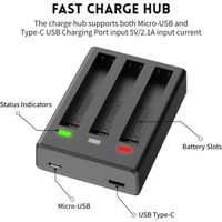 XINGLT Batterie Insta360 X3 Replacement Set - 2 Batteries + Chargeur