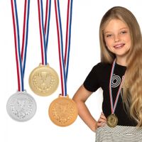 Lot de 3 médailles de podium BOLAND - Or, Argent, Bronze - Jouets Sport Fête Anniversaire Enfant Mixte