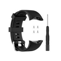 Bracelet de Montre Rechange Silicone NOIR Boucle Watch Strap Montre Accessoires Avec tournevis pour Garmin forerunner 45/ 45