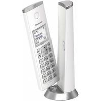 Téléphone Sans Fil Panasonic KX-TGK210SPW DECT Blanc - Autonomie 18h - Ecran - LED - Marque PANASONIC