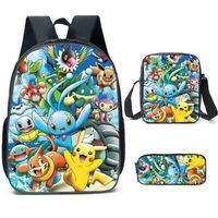Pokemon Lot de 3 sacs à dos pour garçons