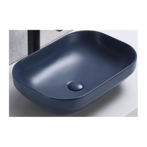 LAVABO - VASQUE Vasques - Vasque à poser en céramique bleue matte 