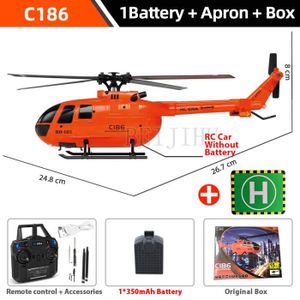 DRONE C186 Orange 1B BO-Hélicoptère RC télécommandé pour