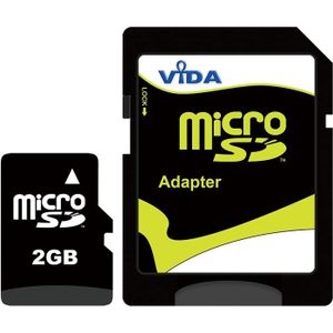 CARTE MÉMOIRE 2Go Carte mémoire Micro SD avec Adaptateur SD (Min