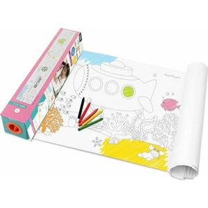 Fdit Rouleau de coloriage pour enfants Rouleau de papier à colorier 3.3yd  Long 0.3in Wide Matériau sûr Mains sur la capacité