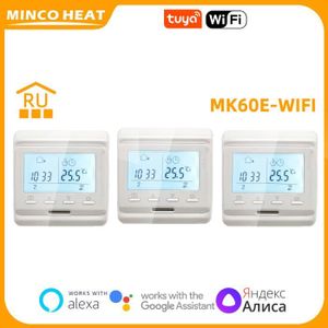 PLANCHER CHAUFFANT Mk60e-wifi x3 - Thermostat intelligent pour maison connectée Tuya,chauffage au sol-eau-chaudière à gaz, régul