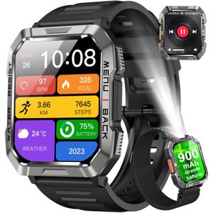 Montre connectée sport Montre Connectée Homme Femme Appels Bluetooth Assi