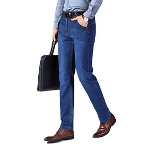 JEANS Pantalon homme de Marque jean homme pour l'Été jean coupe slim en coton stretch Pantalon coupe droite,Bleu fonce2