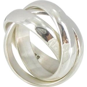 Bague Alliance TRIO 3 ANNEAUX LARGE en ACIER NEUF T 68