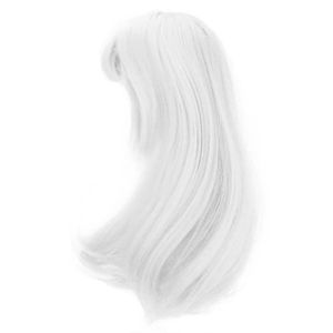 ACCESSOIRE POUPÉE Qiilu Perruque de Cheveux de Poupée en Fibre à Haute Température pour Poupée de 1/3 - Boucles Longues - Maille -
