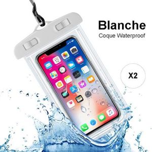 COQUE - BUMPER Tikawi X2 Coque Housse étanche Blanche Universelle iPhone 8 Plus/X/XR/XR MAX/7/7 Plus, Sony, HTC, Huawei, Wiko Sac de Protection