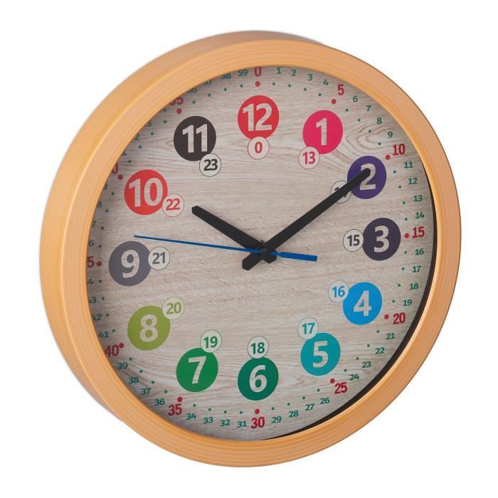 Horloge pour apprendre l'allemand, carte allemande, horloge en bois,  horloge pour enfant, horloge enfant -  France
