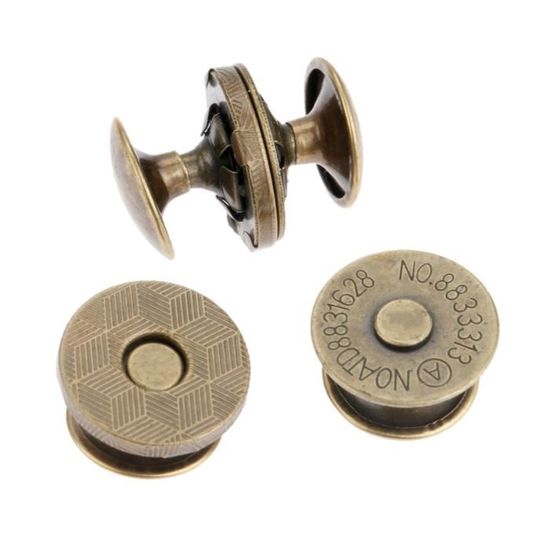 Fermoir à boutons magnétiques à Double Rivets pour sacs à main et portefeuilles, 10 pièces, 14