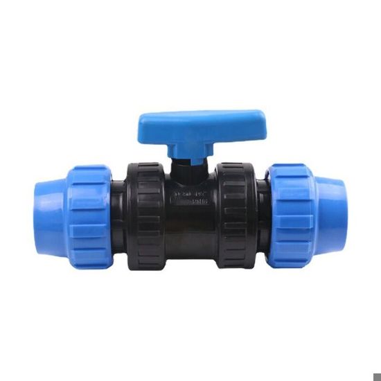 Robinet à Boisseau Sphérique (vanne à Bille) PE Pour Tuyau D'eau - Tailles 20, 25 Ou 32 Mm, Raccord à Compression